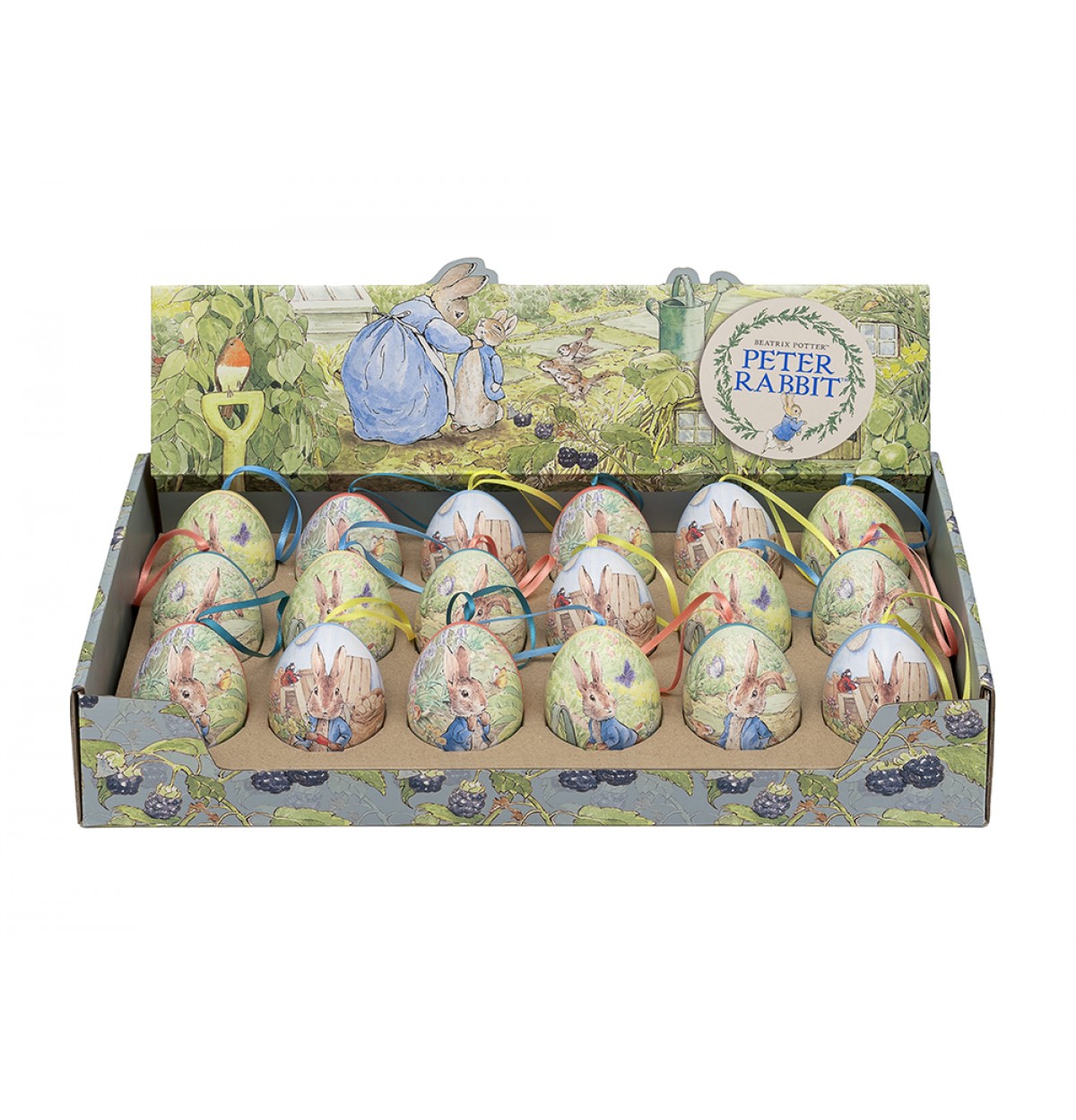PETER RABBIT EGG BOX 美品 Tin Multicolor Kitchen Storage Tins